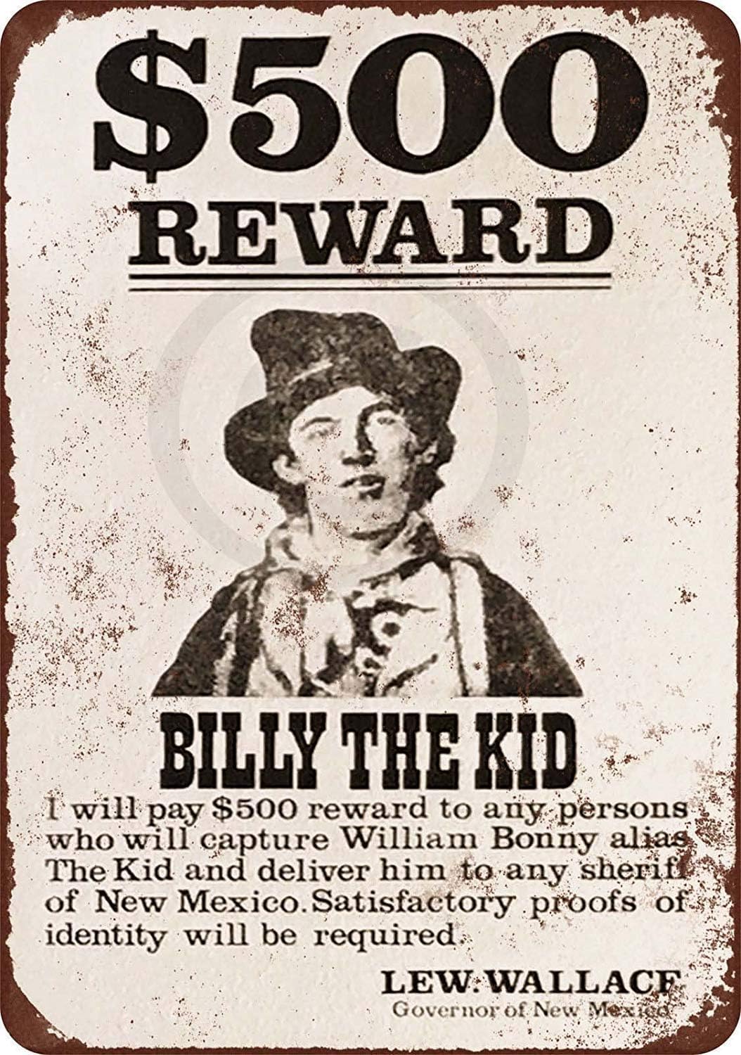 Billy The Kid 木製看板 アンティーク調 Amazon.com: 1878 Billy The Kid Wanted Poster Billy The Kid Metal